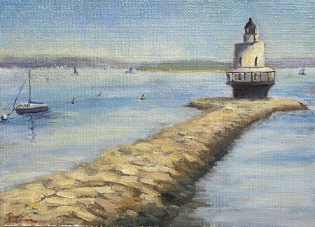 Spring Point Ledge Lighthouse by artist Bern Abplanalp